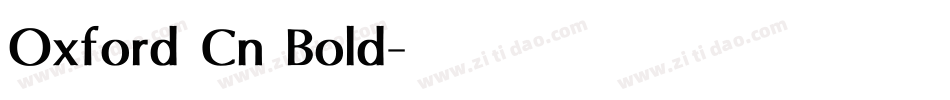 Oxford Cn Bold字体转换